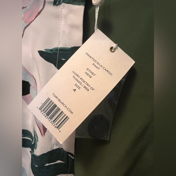 💝✨New Luxurious Tory Burch Colorful Patchwork Cargo Painter Pants size 4 🤠 👩‍🌾 - Picture 2 of 16